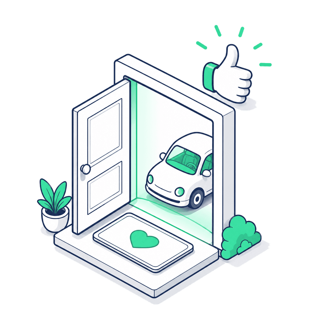 Isometric illustration representing a fair go for Carzie applicants