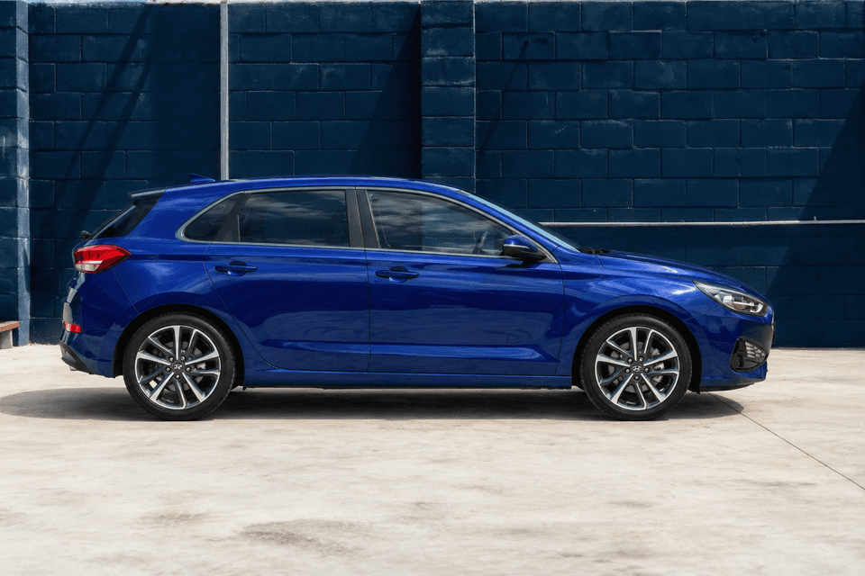 2022 Hyundai i30 in Blue, side profile