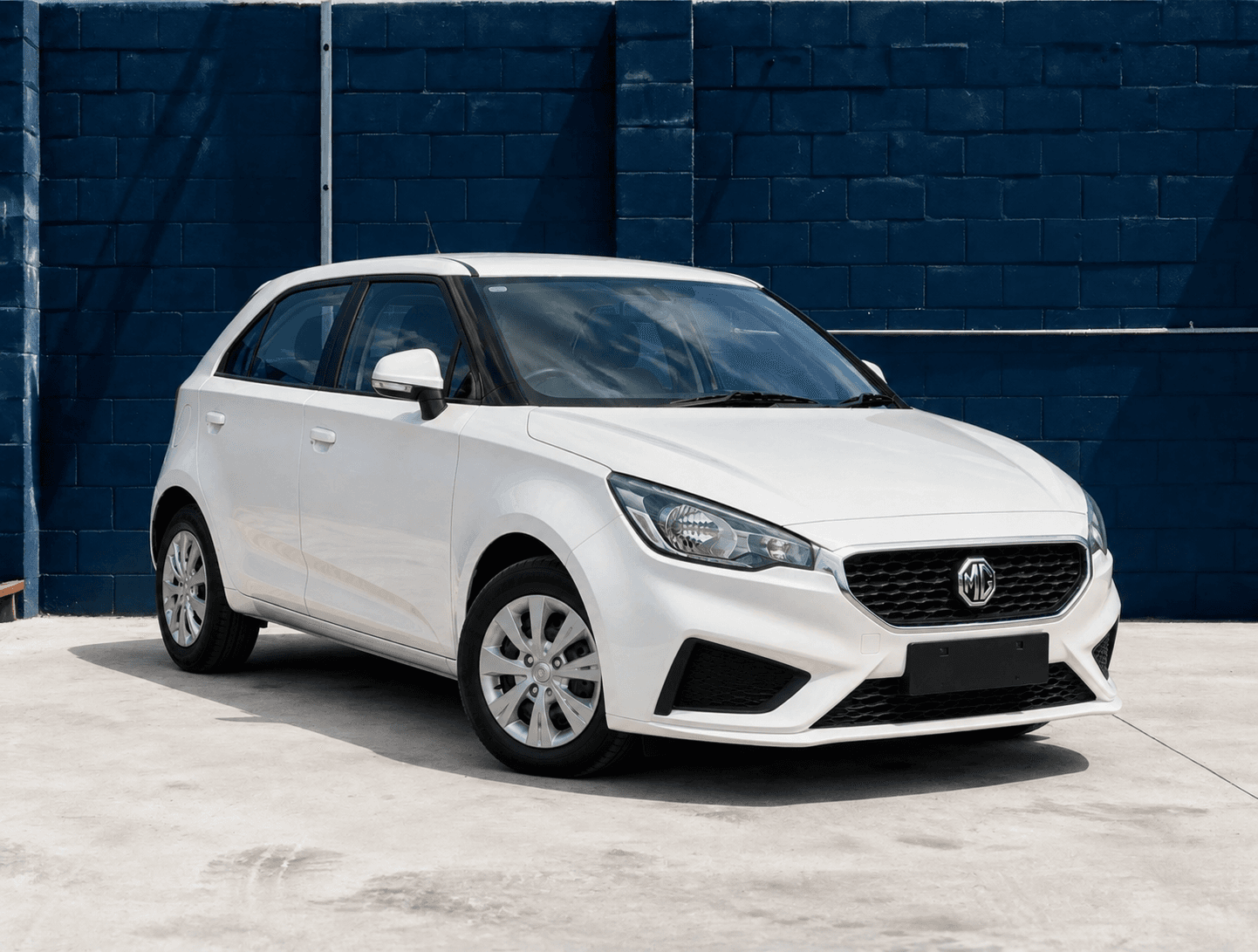 2020 MG MG3 in White, front three-quarter view