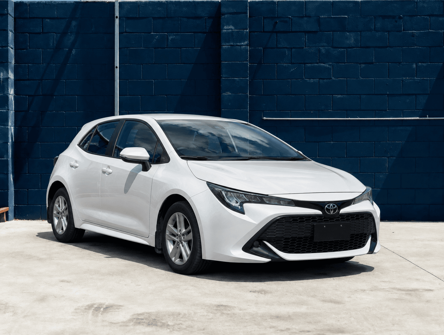 2022 Toyota Corolla in White, front three-quarter view