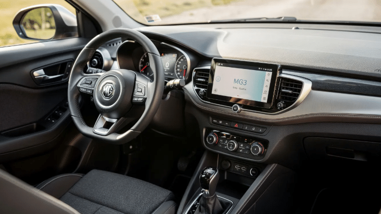 interior dashboard of mg mg3 core